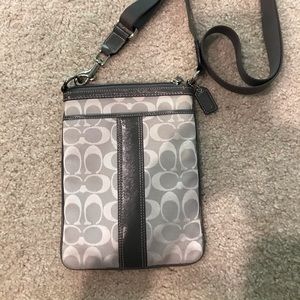 Coach grey crossbody bag